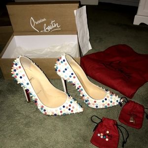Louboutin Pigelle 120spoke multi colored heels 6.5